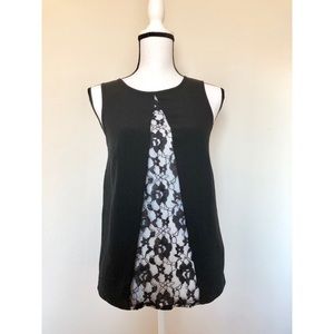 Black Sleeveless Top With Lace
